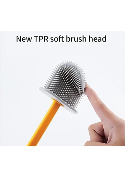 Fırçalar Tuvalet Fırçası, Silikon Tuvalet Fırçası, Tuvalet Fırçası ve Kabı, Çabuk Kuruyan Tutuculu Tuvalet Fırçası, Banyo ve Tuvalet Için Duvara Monte Tuvalet Fırçası (Yurt Dışından) fırsatları