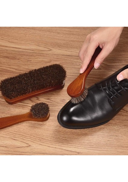 Fırçalar Ayakkabı Fırçası, 2 Adet Doğal At Kılı Kıl Ayakkabı Fırçaları + Küçük At Kılı Ayakkabı Parlatıcı Fırçası Yüksek Parlaklık Ayakkabı Temizleme Fırçaları Çizmeler Için (Yurt Dışından) fiyatları