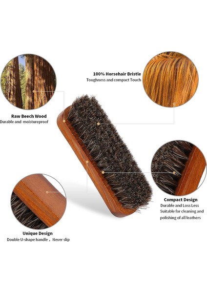 Fırçalar Ayakkabı Fırçası, 2 Adet Doğal At Kılı Kıl Ayakkabı Fırçaları + Küçük At Kılı Ayakkabı Parlatıcı Fırçası Yüksek Parlaklık Ayakkabı Temizleme Fırçaları Çizmeler Için (Yurt Dışından) modelleri