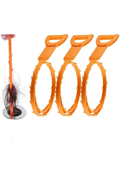 Fırçalar 3 Paket Saç Yılan Aracı Drenaj Açıcı Saç Kilidi Sökücü Lavabo Yılan Kanalizasyon Mutfak Lavabo Banyo Küvet Tuvalet Tıkanmış Drenaj Rölyef Temizleme Aracı (Yurt Dışından)