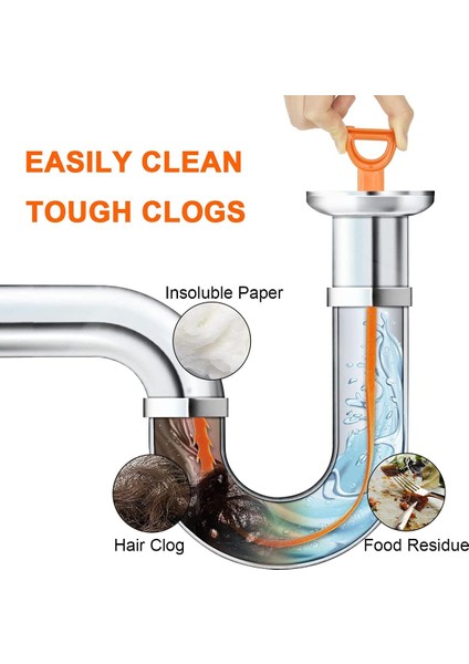 Fırçalar 3 Paket Saç Yılan Aracı Drenaj Açıcı Saç Kilidi Sökücü Lavabo Yılan Kanalizasyon Mutfak Lavabo Banyo Küvet Tuvalet Tıkanmış Drenaj Rölyef Temizleme Aracı (Yurt Dışından) indirimleri