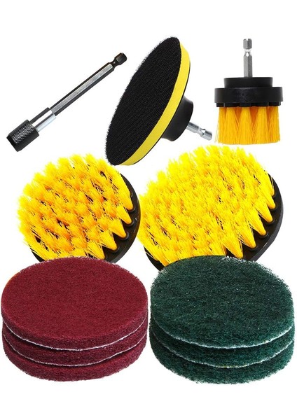 Fırçalar 12 Adet Matkap Fırçası ve Metal Uzatma Çubuğu Fırça Elektrikli Matkap Temizleme Araba Banyo Küveti Mutfak Fayans Lastikleri Pencere (Yurt Dışından) fiyatları