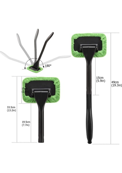 Fırçalar Pencere Ön Cam Temizleme Aleti Mikrofiber Bez Araba Temizleme Fırçası Ayrılabilir Saplı Otomatik Iç Cam Silecek Iç Aksesuarları Araba Temizleme Seti (Yurt Dışından) indirimleri