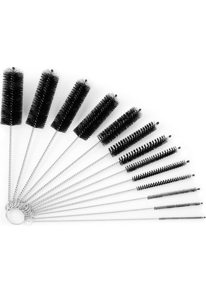 Fırçalar Naylon Temizleme Fırçaları 13 Parça Set - Bulaşık Makinesinde Yıkanabilen Süt Boru Fırçaları - Küçük Açıklıklar Için Elastik Boru Fırçaları - Saman Fırçası (Yurt Dışından)