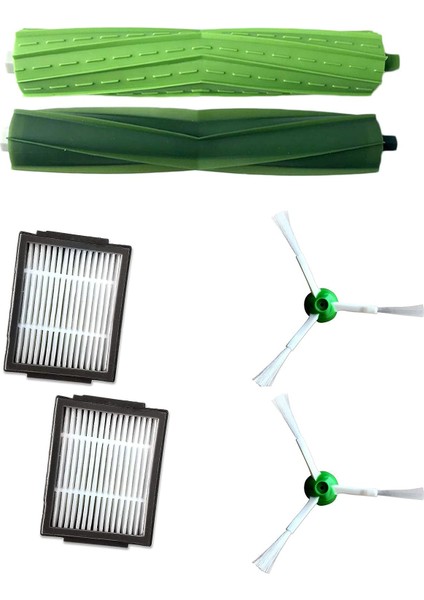 Fırçalar Irobot - Roomba Serisi Yedek Kit - 2 Ağır Hizmet Filtresi, 2 Köşe ve Kenar Temizleme Fırçası ve 1 Set Çok Katlı Fırça - Yeşil (Yurt Dışından)