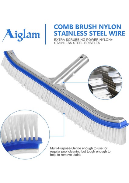 Fırçalar Havuz Fırçası, Havuz Duvarı ve Fayans Fırçası 18 Inç Alüminyum Havuz Temizleme Direği Fırça Başlığı Yedek Fırça (Direk Dahil Değildir) (Yurt Dışından) fiyatları