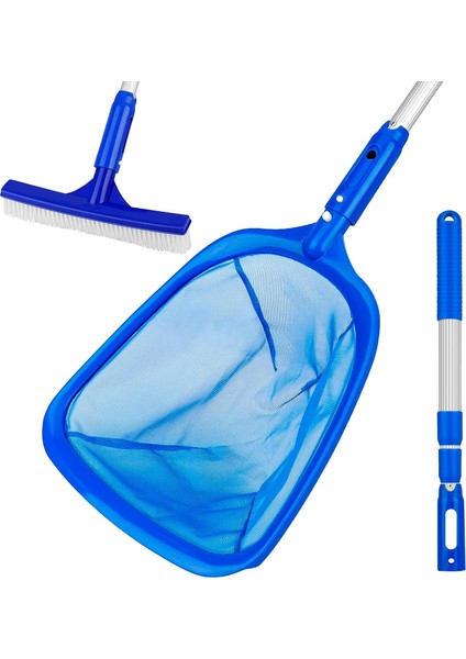 Fırçalar Yüzme Ağı, Yüzme Havuzu Temizleme Bakım Seti, Havuz Fırçası, Geri Çekilebilir Alüminyum Direk, Yüzme Havuzları, Spa'lar, Akvaryum, Göletler Vb. Için (Yurt Dışından)