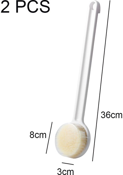 Fırçalar 2 Adet Uzun Saplı Banyo Fırçası Yumuşak Saç Sürtünme Banyo Artefakt Banyo Fırçası Sürtünme (Yurt Dışından) fırsatları