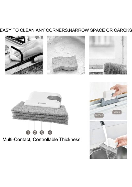 Fırçalar Temizleme Pencere Fırçası, Aralık Fırçası, Pencere Eşiği Temizleme Aleti - Yaratıcı Kapı ve Pencere Oluk Temizleme Fırçası - 4 Parça (Yurt Dışından) indirimleri