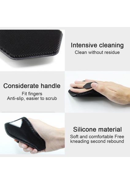 Fırçalar Silikon Çokgen Fırça Banyo Fırçası Kanca Delikli Uzun Saplı Yıkayıcı (Yurt Dışından) modelleri