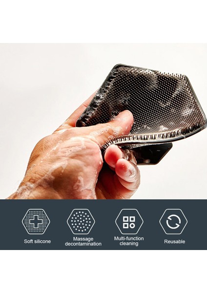 Fırçalar Silikon Çokgen Fırça Banyo Fırçası Kanca Delikli Uzun Saplı Yıkayıcı (Yurt Dışından) indirimleri