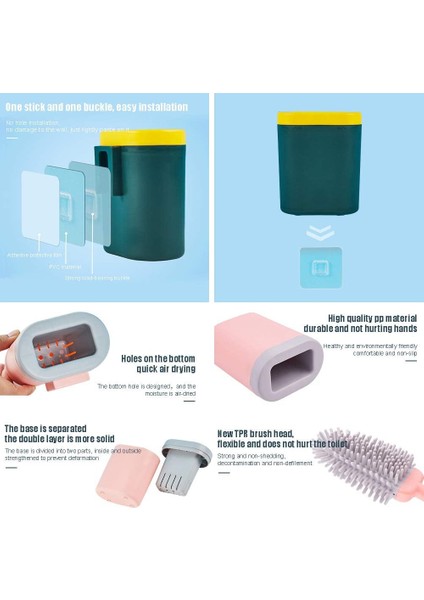 Fırçalar Damlama Önleyici Düz Silikon Tuvalet Fırçası, Karavan Tuvalet Fırçası, Duvara Monte Düz Silikon Tuvalet Fırçası, Temizlemesi Kolay (Beyaz, 39,5*10,5cm) (Yurt Dışından) modelleri