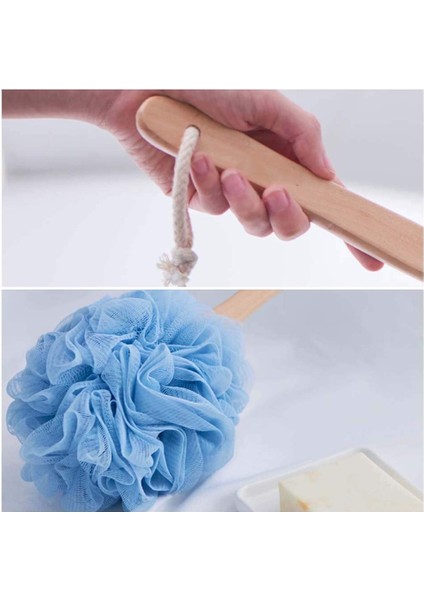 Fırçalar Banyo Fırçası, Duş Için Uzun Saplı Sırt Fırçası, Cilt Peelingi Için Lif Kabağı Fileli Duş Fırçası, Erkekler ve Kadınlar Için Duş Süngeri (Yurt Dışından) indirimleri