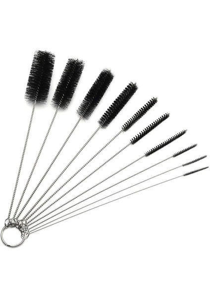 Fırçalar Uzun Saman Fırçası, Naylon Boru Boru Temizleyici 8.2-Ihch 10 Farklı Çapta 10'lu Set (Yurt Dışından)