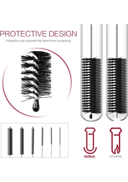 Fırçalar Uzun Saman Fırçası, Naylon Boru Boru Temizleyici 8.2-Ihch 10 Farklı Çapta 10'lu Set (Yurt Dışından) indirimleri