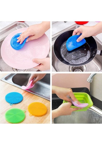 Fırçalar Silikon Bulaşık Makinesi, 7'li Paket Silikon Sünger Bulaşık Fırçası Gıda Sınıfı Bpa Içermeyen Yeniden Kullanılabilir Kauçuk Sünger Bulaşık Makinesi (Yurt Dışından) fırsatları