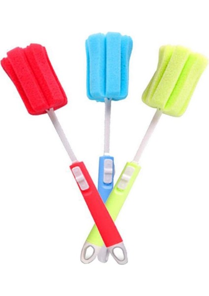 Ayarlanabilir Plastik Saplı QOO100 Fırçalar Sünger Temiz Fırça, Kahve Bardakları Pot Süt Kupası Kupalar Şarap Şişesi Biberonlar Mutfak Temiz Bulaşık Biberon, 3 Pc (Renk Rastgele) (Yurt Dışından) fiyatları