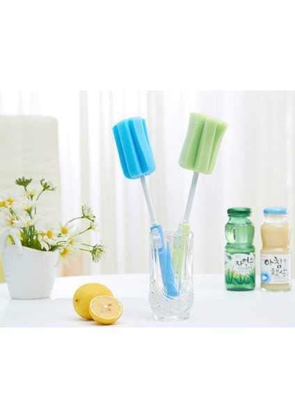 Ayarlanabilir Plastik Saplı QOO100 Fırçalar Sünger Temiz Fırça, Kahve Bardakları Pot Süt Kupası Kupalar Şarap Şişesi Biberonlar Mutfak Temiz Bulaşık Biberon, 3 Pc (Renk Rastgele) (Yurt Dışından) indirimleri