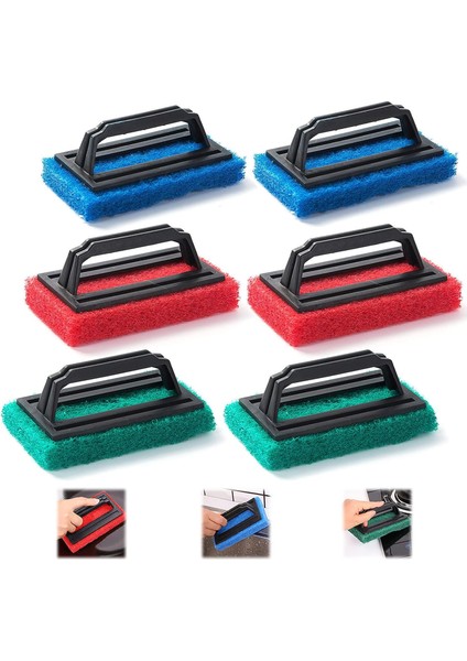 Fırçalar 6 Parça Sünger Fırça Su Hattı Havuz Temizleme Fırçası Yüzme Havuzu Sünger Fırçası Plastik Havuz Fırçası Saplı Havuz Fırçası (Yurt Dışından)