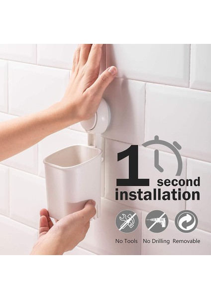 Fırçalar Leverloc Diş Fırçası Tutucu, Duvara Montaj Matkapsız Banyo Duşu Elektrikli Diş Fırçası Diş Macunu Jilet Tutucu Ayrılabilir (Yurt Dışından) fiyatları