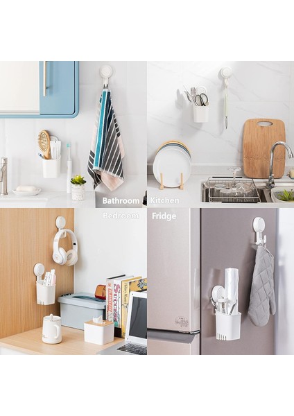 Fırçalar Leverloc Diş Fırçası Tutucu, Duvara Montaj Matkapsız Banyo Duşu Elektrikli Diş Fırçası Diş Macunu Jilet Tutucu Ayrılabilir (Yurt Dışından) indirimleri