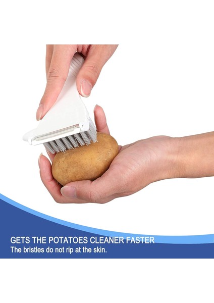 Fırçalar Sebze Fırçası - Patates Ovma Fırçası, Kancalı Kaymaz Dayanıklı Sap, Kullanımı ve Saklanması Kolay, Patates, Turp, Temizleme ve Soyma Için Mükemmel, 2 Paket (Yurt Dışından) modelleri