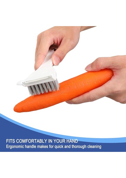 Fırçalar Sebze Fırçası - Patates Ovma Fırçası, Kancalı Kaymaz Dayanıklı Sap, Kullanımı ve Saklanması Kolay, Patates, Turp, Temizleme ve Soyma Için Mükemmel, 2 Paket (Yurt Dışından) fırsatları