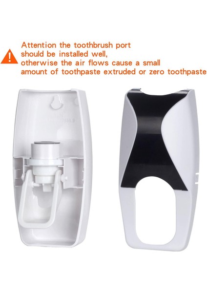 Wikor Diş Fırçası Tutacağı Diş Macunu Dispenseri Seti Toz Geçirmez Süper Yapışkan Pedli Duvara Monte Eller Serbest Diş Macunu Sıkacağı (Yurt Dışından) modelleri