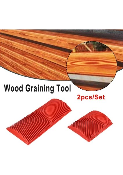 Fırçalar 2 Paket Taklit Ahşap Tahıl Boya Rulo Fırça Sanat Duvar Boyama Aracı Ahşap Dıy Graining Boyama Aracı Ev Duvar Sanatı Boya Duvar Dekorasyonu (Yurt Dışından)