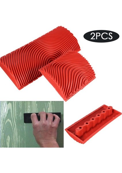 Fırçalar 2 Paket Taklit Ahşap Tahıl Boya Rulo Fırça Sanat Duvar Boyama Aracı Ahşap Dıy Graining Boyama Aracı Ev Duvar Sanatı Boya Duvar Dekorasyonu (Yurt Dışından) fiyatları