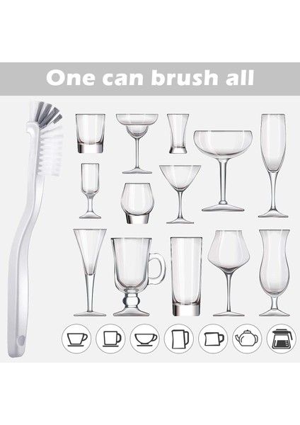 Fırçalar 5 Parça Temizleme Bulaşık Fırçası Mutfak Lavabo Banyo Fırçası Seti (Beyaz ve Siyah) (Yurt Dışından) modelleri