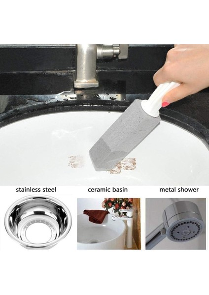 Fırçalar 4 Adet Ponza Taşı Temizleme Fırçası Saplı Temizleyici Tuvalet Fırçası Wc Için Mutfak / Izgara / Banyo / Klozet / Havuz (Yurt Dışından)