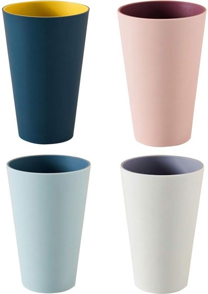 Fırçalar 4 Parçalı Plastik Gargara Seti, Kırılmaz Su Bardağı, Normal Diş Fırçası Tutucusu, Yeniden Kullanılabilir Su Bardağı (Yurt Dışından)