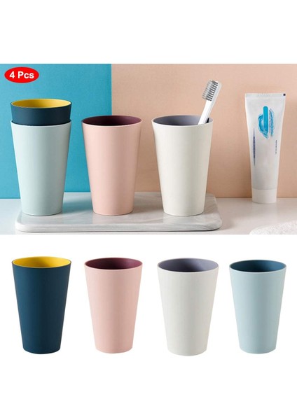 Fırçalar 4 Parçalı Plastik Gargara Seti, Kırılmaz Su Bardağı, Normal Diş Fırçası Tutucusu, Yeniden Kullanılabilir Su Bardağı (Yurt Dışından) fiyatları