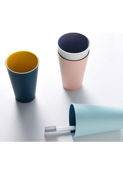 Fırçalar 4 Parçalı Plastik Gargara Seti, Kırılmaz Su Bardağı, Normal Diş Fırçası Tutucusu, Yeniden Kullanılabilir Su Bardağı (Yurt Dışından) indirimleri