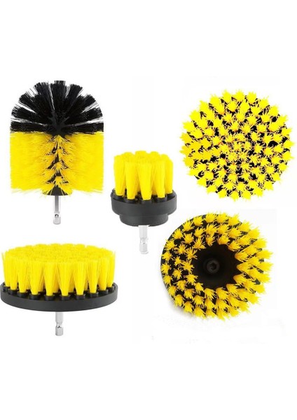 Fırçalar Matkap Fırçası 5'li Paket Elektrikli Temizleme Fırçası Elektrikli Ovma Fırçası Matkap Sabitleme Fırçası Kiremit Araba Temizleme Seti Elektrikli Fırça Seti (Sarı) (Yurt Dışından)