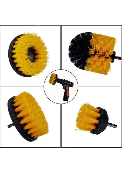 Fırçalar Matkap Fırçası 5'li Paket Elektrikli Temizleme Fırçası Elektrikli Ovma Fırçası Matkap Sabitleme Fırçası Kiremit Araba Temizleme Seti Elektrikli Fırça Seti (Sarı) (Yurt Dışından) fiyatları