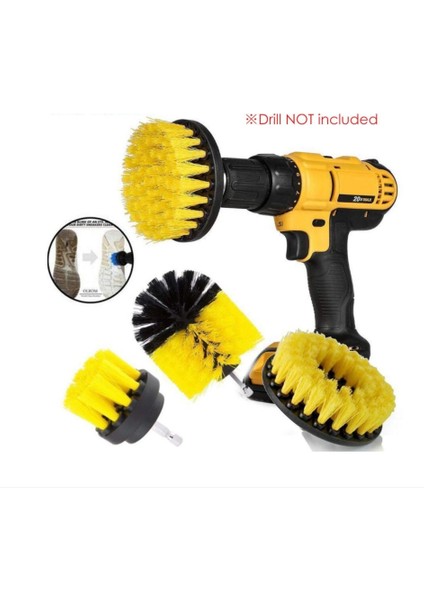 Fırçalar Matkap Fırçası 5'li Paket Elektrikli Temizleme Fırçası Elektrikli Ovma Fırçası Matkap Sabitleme Fırçası Kiremit Araba Temizleme Seti Elektrikli Fırça Seti (Sarı) (Yurt Dışından) modelleri