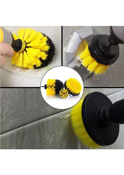 Fırçalar Matkap Fırçası 5'li Paket Elektrikli Temizleme Fırçası Elektrikli Ovma Fırçası Matkap Sabitleme Fırçası Kiremit Araba Temizleme Seti Elektrikli Fırça Seti (Sarı) (Yurt Dışından) fırsatları