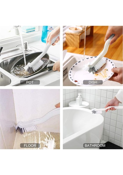 Fırçalar Bulaşık Yıkama Fırçası Uzun Saplı Fırça Dahili Kazıyıcı Temizleme Fırçası Tavalar Tencere Mutfak Lavabo Temizleme 2 Paket (Yurt Dışından) modelleri