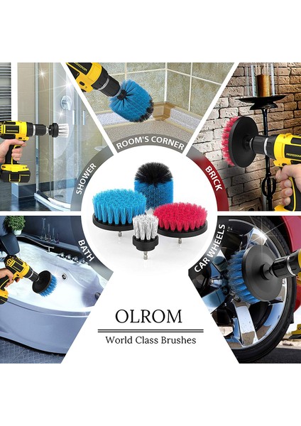 Fırçalar Matkap Fırçası - Temizlik Malzemeleri - Set - Banyo Aksesuarları - 4 Sert Fırça (Yurt Dışından) fırsatları