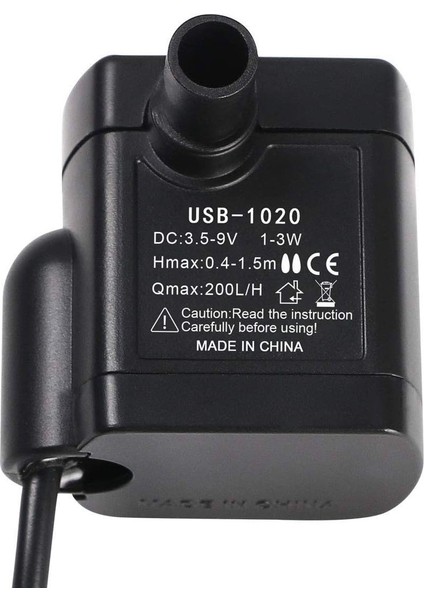 Fırçalar Dalgıç Su Pompası, Akvaryum Pompası Ayarlanabilir 200L/H 3W Ultra Sessiz Catit USB Pompası Gölet Balık Tankı Çeşmesi Balık Tankı 1.4 M Kablo (Yurt Dışından) fırsatları