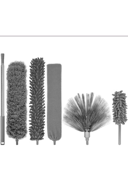 Halı Süpürgesi Teleskopik Saplı, Mikrofiber Duster, Maksimum Uzunluk 2.5m, Paslanmaz Çelik Teleskopik Direkli (Yurt Dışından)