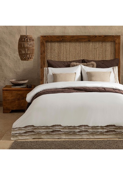 Sheron Nevresim Seti Ekstra King Size 260X220 cm Beyaz