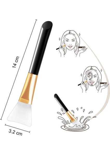 Brushes Yüz Maskesi Fırçası, Maskeler, Göz Maskeleri, Serumlar Veya Dyı Makyaj Araçları Için, 2 Adet. (Yurt Dışından) fiyatları