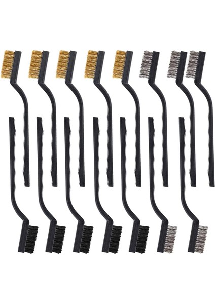 Fırçalar 15 Parça Tel Fırça Seti, Kavisli Saplı Paslanmaz Çelik Pirinç ve Naylon, Kaynak ve Pas Temizleme Için Tür Başına 5 Parça (Yurt Dışından) fiyatları