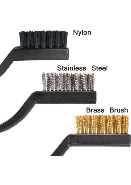 Fırçalar 15 Parça Tel Fırça Seti, Kavisli Saplı Paslanmaz Çelik Pirinç ve Naylon, Kaynak ve Pas Temizleme Için Tür Başına 5 Parça (Yurt Dışından) fırsatları