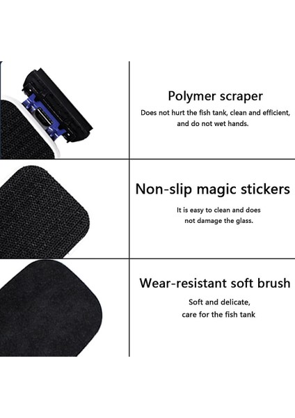 Fırçalar Ekstra Büyük Akvaryum Manyetik Cam Temizleme Fırçası, Akvaryum Kazıyıcı, Yosun Kazıyıcılar. (Yurt Dışından) indirimleri