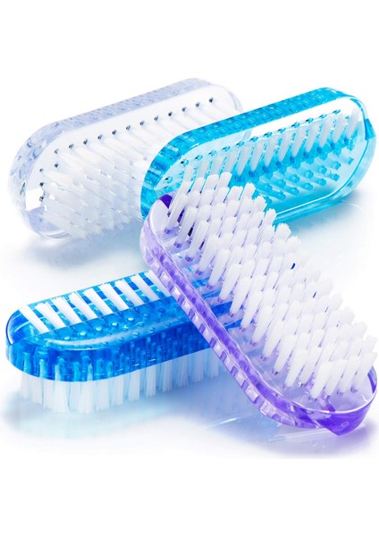 Fırçalar 4 Parça Plastik Tırnak Temizleyici, Çift Taraflı Tırnak Temizleyici, Ayak Ucu Temizleyici, Erkek ve Dişi Scrubber (Yurt Dışından)