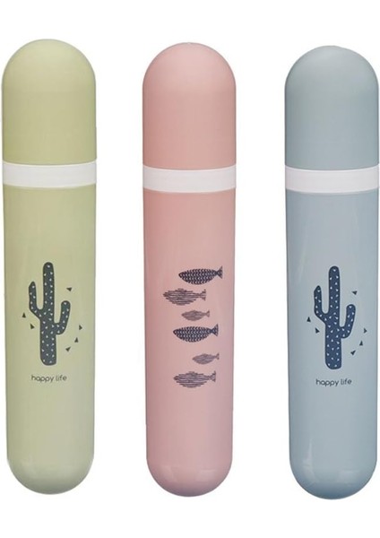 Fırçalar 3'lü Paket Pp Plastik Seyahat Diş Fırçası Saklama Kutusu, Toz Geçirmez, Antiyel, Diş Fırçaları, Yemek Çubukları, Kırtasiye Için (Yurt Dışından)